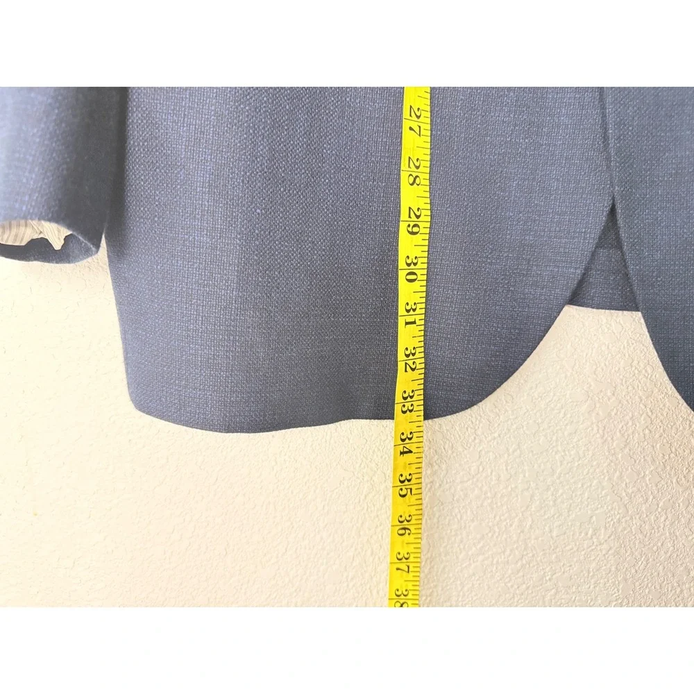 Jack Victor Blazer Men Size 46 Blue Super 110s Wool Sport Coat‎ Italy
